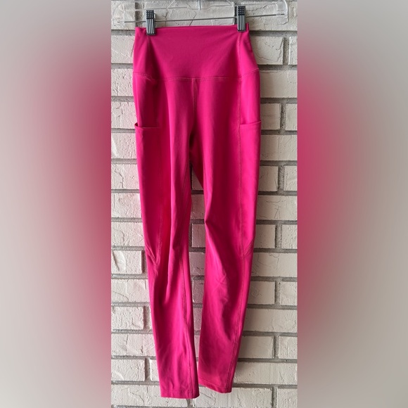 Five Dancewear Vibrant Pink Leggings with Pockets - Picture 1 of 2